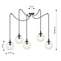 Emibig Emibig GIGI 5 BL TRANSPARENT - Modern pendant lamp for any space