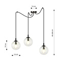 Emibig Emibig GIGI 3 BL TRANSPARENT - Lampe suspendue moderne pour tous les espaces