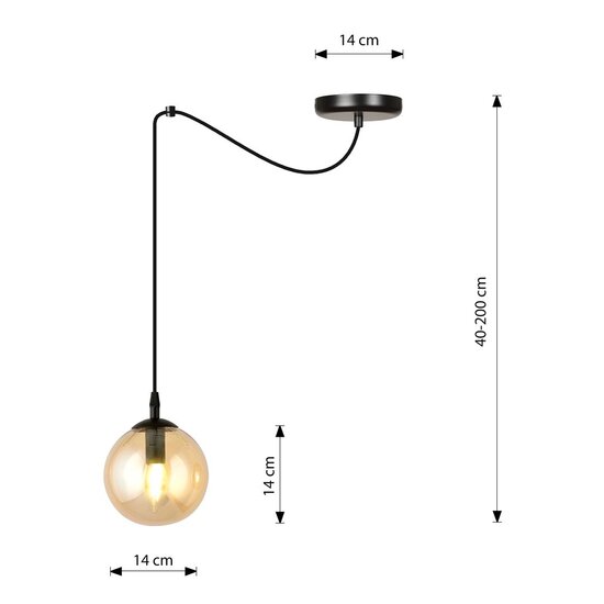 Emibig Emibig GIGI 1 BL MIODOWY - Modern pendant lamp for stylish lighting