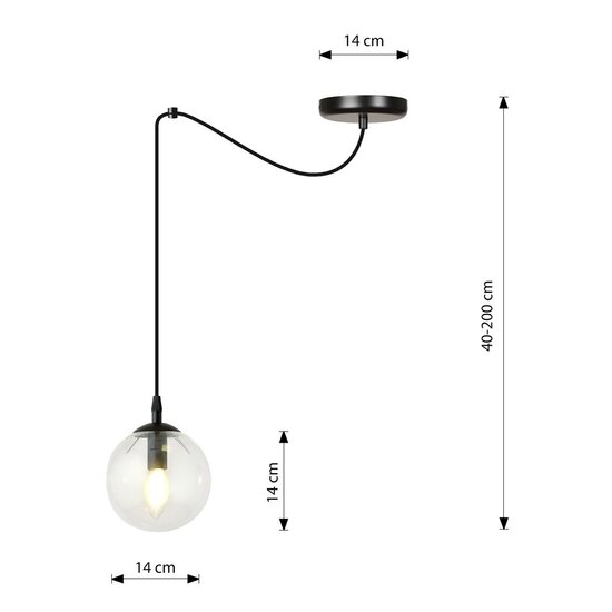 Emibig Emibig GIGI 1 BL TRANSPARENT - Modern pendant lamp for any space