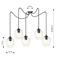 Emibig Emibig LEVEL 5 BL TRANSPARENT - Moderne hanglamp voor sfeervolle verlichting