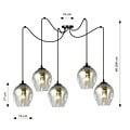 Emibig Emibig LEVEL 5 BL GRAFIT - Modern pendant lamp for stylish lighting