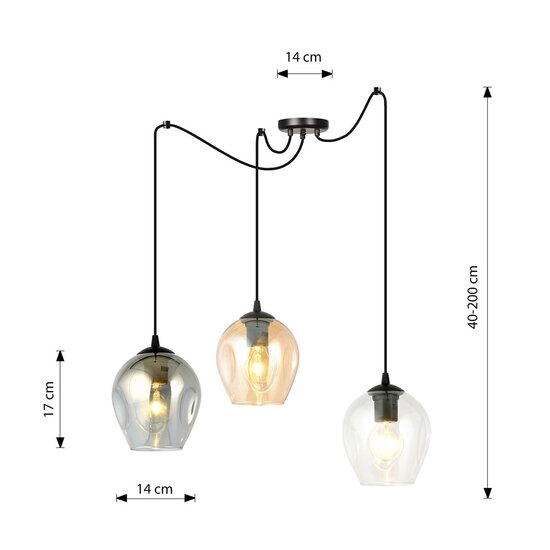 Emibig Emibig LEVEL 3 BL MIX - Moderne Pendelleuchte für stilvolle Beleuchtung