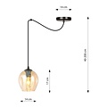 Emibig Emibig LEVEL 1 BL MIODOWY - Modern pendant lamp for stylish lighting