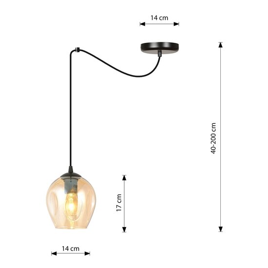 Emibig Emibig LEVEL 1 BL MIODOWY - Lámpara colgante moderna para una iluminación elegante