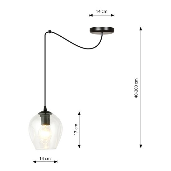 Emibig Emibig LEVEL 1 BL TRANSPARENT - Moderne hanglamp voor elke ruimte