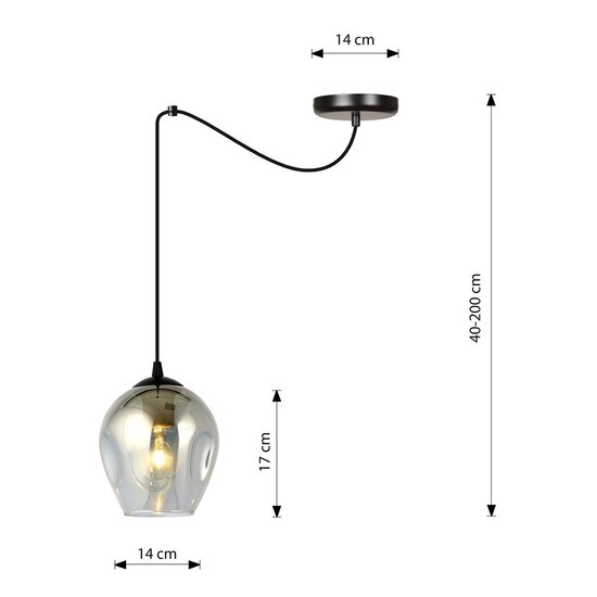 Emibig Emibig LEVEL 1 BL GRAFIT - Lampe suspendue moderne pour un éclairage élégant