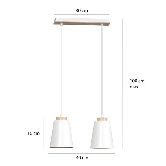 Emibig Emibig BOLERO 2 WHITE - Scandinavian pendant lamp for a modern look