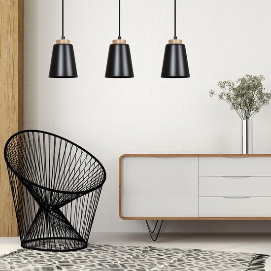 Emibig Emibig BOLERO 3 BLACK - Lampe suspendue scandinave élégante pour tous les intérieurs