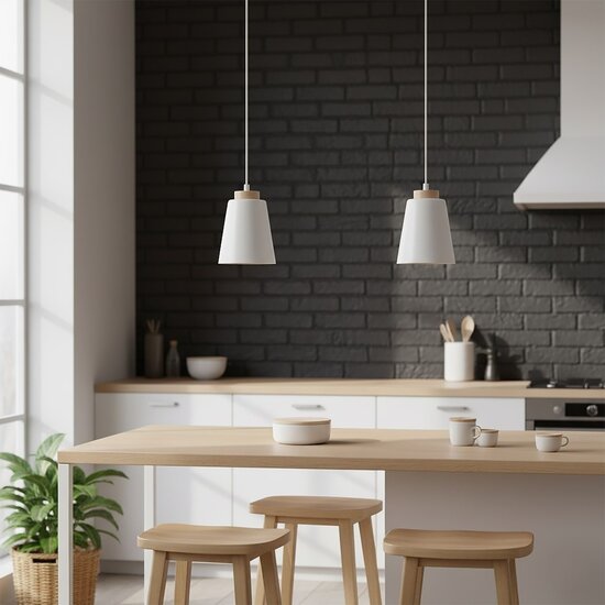 Emibig Emibig BOLERO 1 WHITE - Scandinavian pendant lamp for any space
