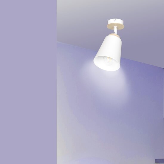 Emibig Emibig ATLAS 1 WHITE - Elegante plafondlamp voor een Scandinavische sfeer