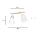 Emibig Emibig ATLAS 2 WHITE - Skandinavische Deckenlampe für jeden Raum