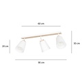 Emibig Emibig ATLAS 3 WHITE - Elegante Deckenlampe für eine skandinavische Atmosphäre
