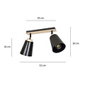 Emibig Emibig ATLAS 2 BLACK - Skandinavische Deckenlampe für jeden Raum
