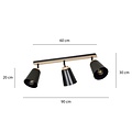 Emibig Emibig ATLAS 3 BLACK - Lampe de plafond élégante pour tous les espaces