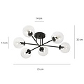 Emibig Emibig BRENDI 6B BL TRANSPARENT - Lampe de plafond moderne pour tous les espaces