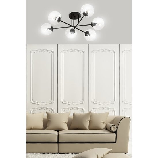 Emibig Emibig BRENDI 6B BL TRANSPARENT - Modern ceiling lamp for any space