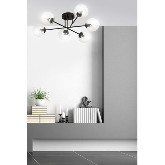 Emibig Emibig BRENDI 6B BL TRANSPARENT - Moderne Deckenlampe für jeden Raum