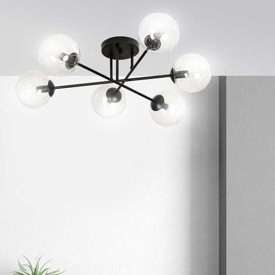 Emibig Emibig BRENDI 6B BL TRANSPARENT - Modern ceiling lamp for any space