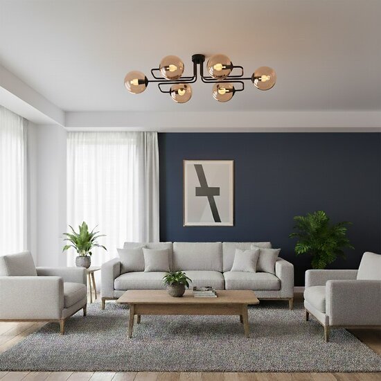 Emibig Emibig BRENDI 6A BL MIODOWY - Moderne plafondlamp voor sfeervolle verlichting