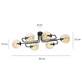 Emibig Emibig BRENDI 6A BL MIODOWY - Lámpara de techo moderna para una iluminación acogedora
