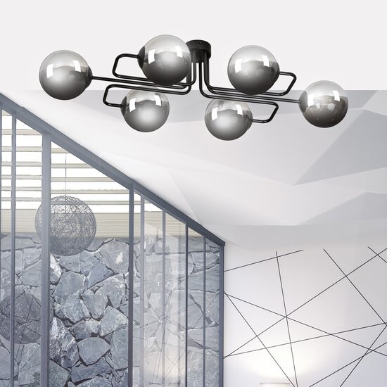 Emibig Emibig BRENDI 6A BL GRAFIT - Lámpara de techo moderna para una iluminación elegante