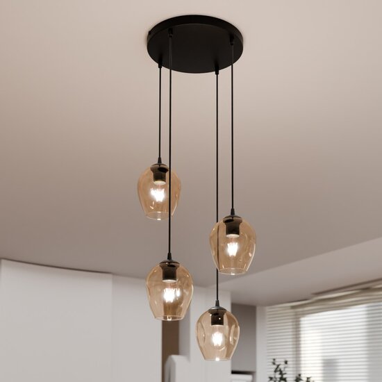 Emibig Emibig ISTAR 4 BL PREMIUM MIODOWY - Lámpara colgante moderna para una iluminación elegante