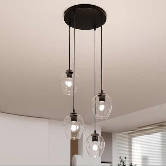 Emibig Emibig ISTAR 4 BL PREMIUM TRANSPARENT - Lampe suspendue moderne pour tous les espaces