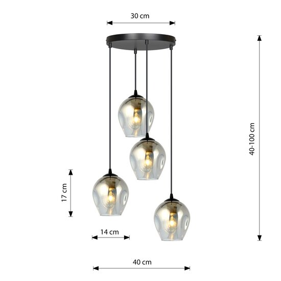 Emibig Emibig ISTAR 4 BL PREMIUM GRAFIT - Lampe suspendue moderne pour un éclairage élégant