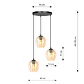 Emibig Emibig ISTAR 3 BL PREMIUM MIODOWY - Lampe suspendue moderne pour un éclairage stylé
