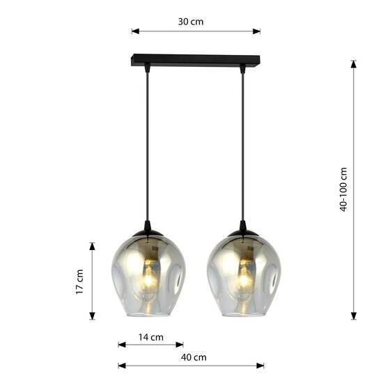 Emibig Emibig ISTAR 2 BL GRAFIT - Lámpara colgante moderna para cualquier espacio