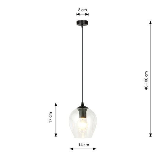 Emibig Emibig ISTAR 1 BL TRANSPARENT - Modern pendant lamp for any space