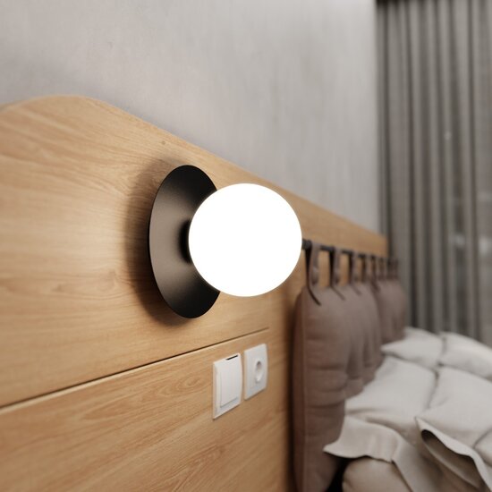 Emibig Emibig MINERVA K1 BLACK - Moderne wandlamp voor sfeervolle verlichting