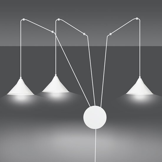 Emibig Emibig ABRAMO 3 WHITE - Scandinavian pendant lamp for a modern look