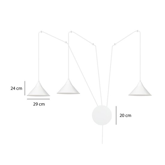 Emibig Emibig ABRAMO 3 WHITE - Scandinavian pendant lamp for a modern look