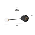 Emibig Emibig MINERVA 2 BLACK - Lampe de plafond moderne pour tous les espaces