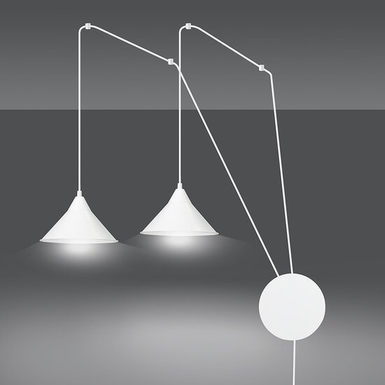 Emibig Emibig ABRAMO 2 WHITE - Scandinavian pendant lamp for a modern touch