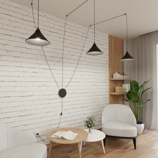 Emibig Emibig ABRAMO 3 BLACK - Scandinavian pendant lamp for stylish lighting