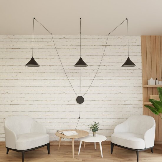 Emibig Emibig ABRAMO 3 BLACK - Lámpara colgante escandinava para una iluminación elegante