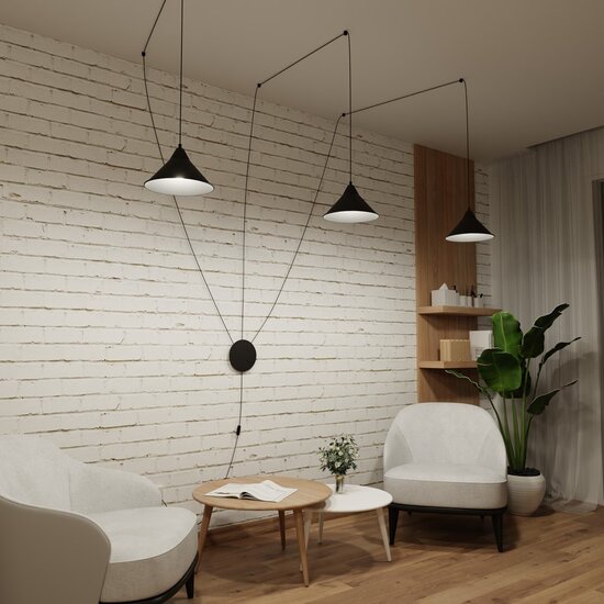 Emibig Emibig ABRAMO 3 BLACK - Scandinavian pendant lamp for stylish lighting