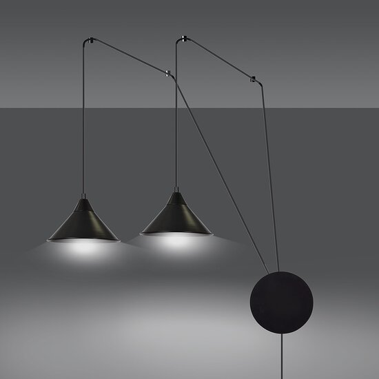 Emibig Emibig ABRAMO 2 BLACK - Scandinavian pendant lamp for a modern look
