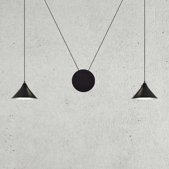 Emibig Emibig ABRAMO 2 BLACK - Scandinavian pendant lamp for a modern look