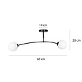 Emibig Emibig PREGOS 2 BLACK - Modern ceiling lamp for stylish lighting