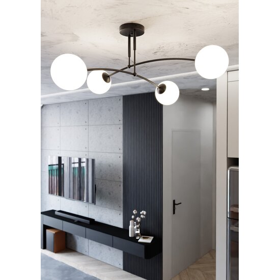 Emibig Emibig PREGOS 4 BLACK - Moderne Deckenlampe für jeden Raum