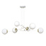 Emibig Emibig OGNIS 6 WHITE - Elegante hanglamp voor een glamoureuze sfeer