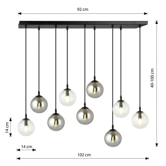 Emibig Emibig COSMO 9 BL MIX2 - Lampe suspendue moderne pour un éclairage élégant