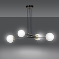 Emibig Emibig OGNIS 4 BLACK - Elegant pendant lamp for a glamorous touch