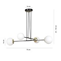 Emibig Emibig OGNIS 4 BLACK - Lampe suspendue élégante pour une touche glamour