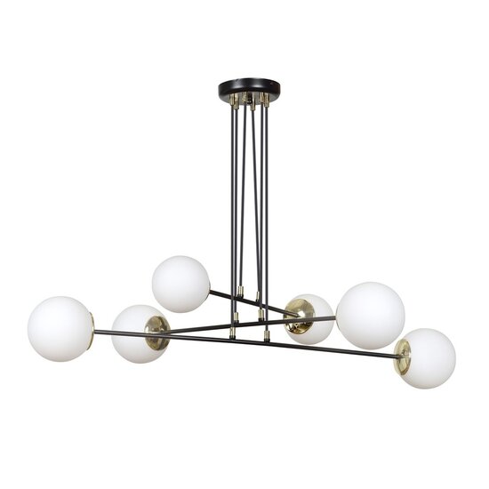 Emibig Emibig OGNIS 6 BLACK - Elegante hanglamp voor een glamoureuze sfeer