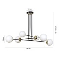Emibig Emibig OGNIS 6 BLACK - Elegante Pendelleuchte für eine glamouröse Atmosphäre